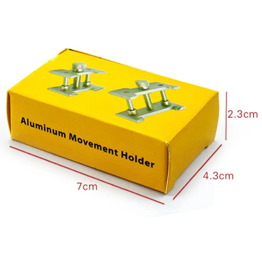 시계 제작자용 다기능 금속 시계 무브먼트 홀더, 고정 베이스, 시계 클램프, 시계 수리 도구 액세서리, 2 세트