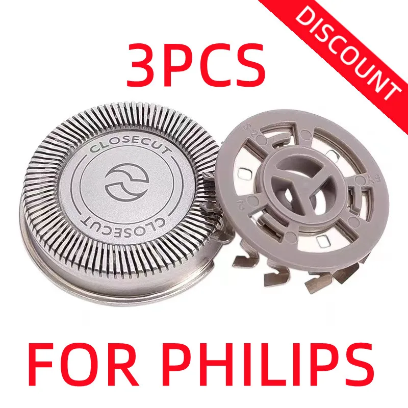 3pcs For Philips Norelco ​HQ5860 HQ5858 HQ5856 HQ5855 HQ5854 HQ5853 Replacement Shaver Head Razor Shaving Head Blade Cutter 3pcs razor blade shaver head replacement shaver blade for philips norelco series 5000 sh50 52 pt723 s1320 s1520 hq6070