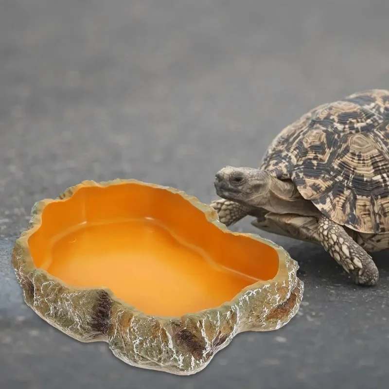 Cuenco de comida para mascotas para reptiles, cuenco de agua potable, caja de cría de reptiles, paisajismo, lagarto, gecko, Rana con cuernos, serpiente, Tortuga, cuenco de comida