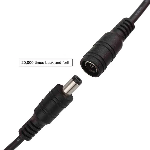 JZK 3m 12V 5.5 Mm X 2.1 Mm DC Prolunga Alimentazione Cavo, Cavo Adattatore Alimentazione Femmina A Maschio 2.1 Mm X 5.5 Mm Per PSU, Telecamera Sicurezza CCTV, Striscia LED, Router - Foto 13
