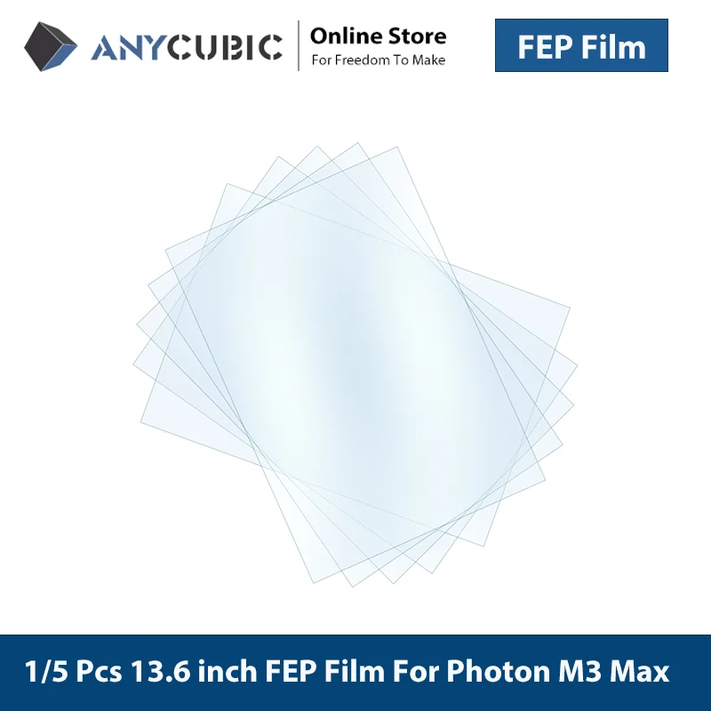 Lot De 3 Films FEP Pour Imprimante 3D Résine – 140x200 Mm, épaisseur 0,15 Mm, Transparent, Haute Transparence