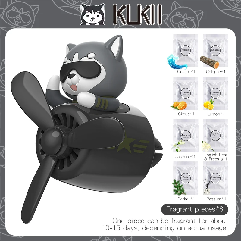 Bear Pilot Air Freshener - Dog Scent Vent Perfume Diffuser for Car Aromatherapy Decor Accessories