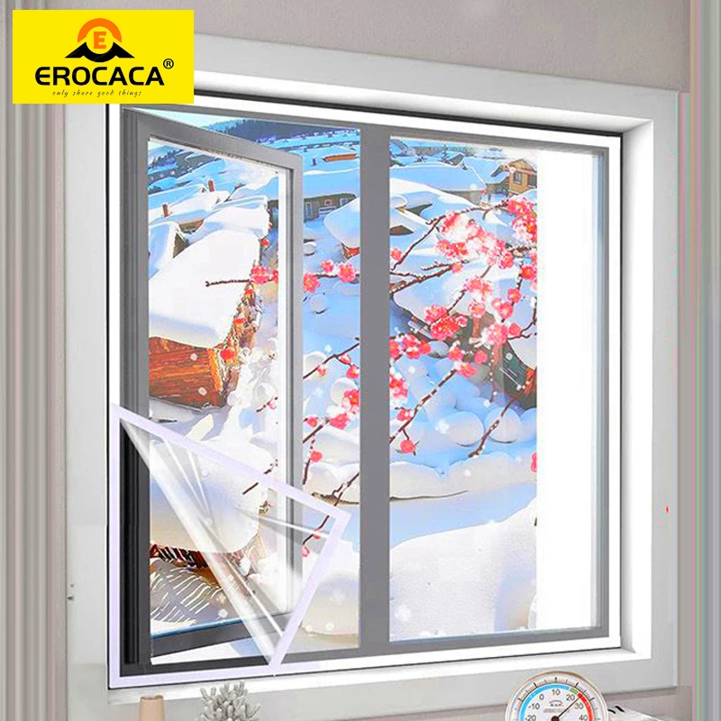 Pellicola isolante termica per finestre pellicola calda in inverno membrana  autoadesiva energia protettiva pellicola in vetro morbido trasparente per  finestra - AliExpress