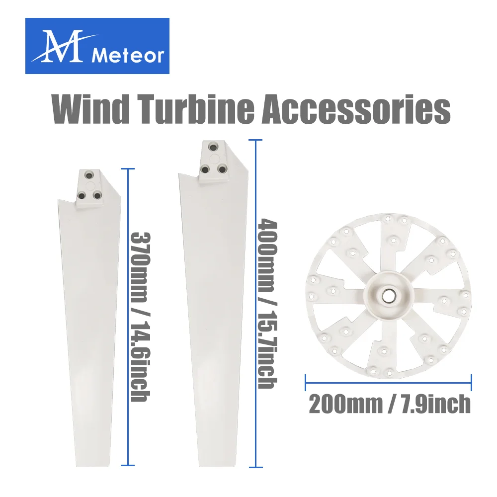 Nylon Blade 370mm 400mm Horizontal Wind Turbine Accessories Generator DIY Blades Windmill Home Appliance Camping