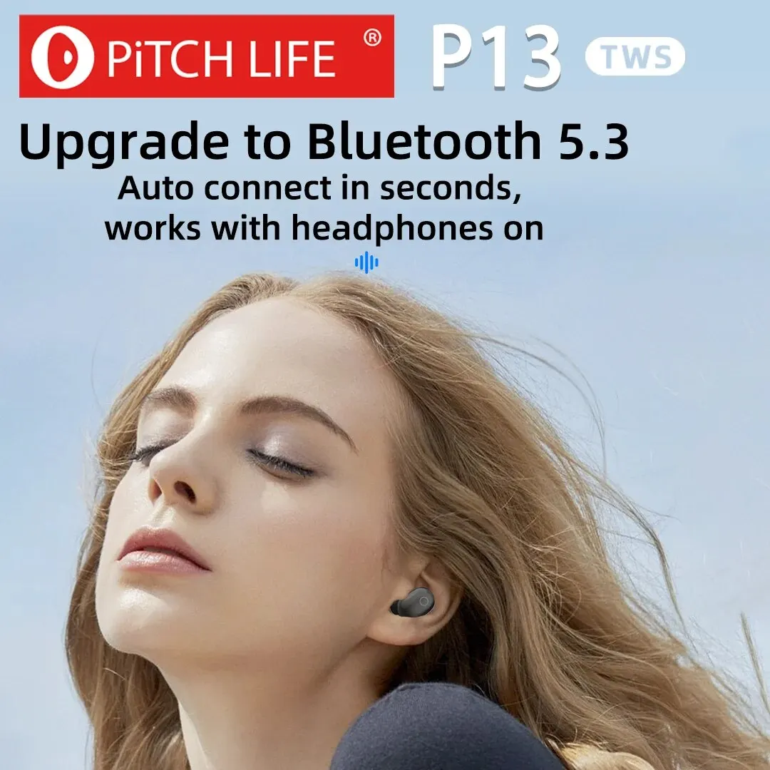P13 PiTCHLIFE TWS  5.3 ,  ̾ ׷,  ,  , ũ  