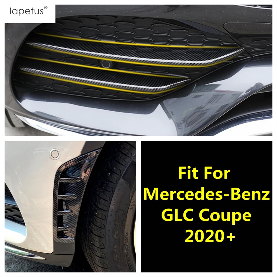 

Front Bumper Fog Lights Lamps Eyelid Eyebrow Strip / Air Inlet Vent Cover Trim Accessories For Mercedes-Benz GLC Coupe 2020 2021