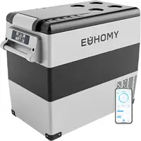 12 Volt Refrigerator, 59QT(55L) Electric Cooler, 12V Fridge APP Control, 12V Cooler -4℉~68℉, Portable Freezer 12/24V DC 110-240V 1