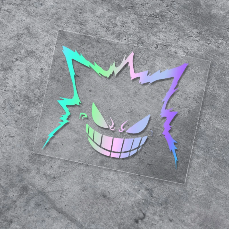 1PCS JDM Anime Cute Ghost Motocross Fuel Tank Stickers DIY Motorcycle Helmet Body Decoration Off-road Vinyl Decals 16.5x7.5CM