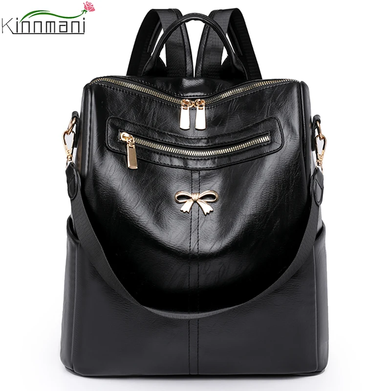 

Fashion Women Backpack High Quality Leather Backpacks Women Large Capacity Travel Backpack Luxury Bow Designer Ladies Bolsa 2022
