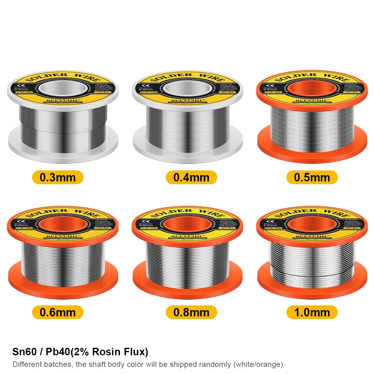 50g Solder Wire Tin 60/40 Rosin Core Tin 0.3/0.4/0.5/0.6/0.8/1.0mm Soldering Welding Wire Reel No-clean Flux 1.8%~ 2.0% home depot welding rods