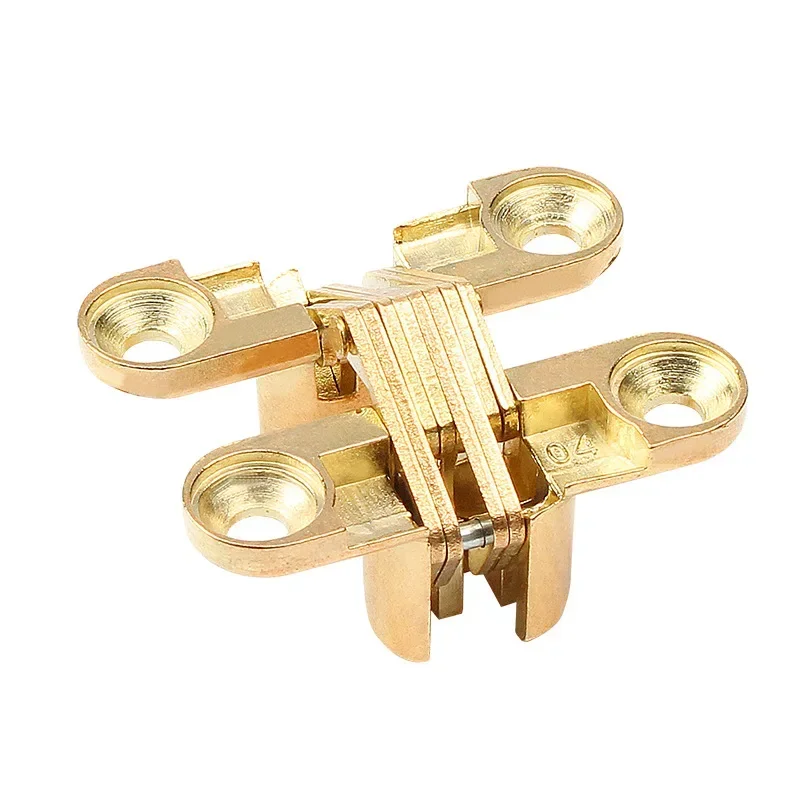 1PCS 8x42MM Myhomera Hidden Hinges Invisible Concealed Barrel Cross Door Hinge Bearing Wooden Box for Folding Window Furniture