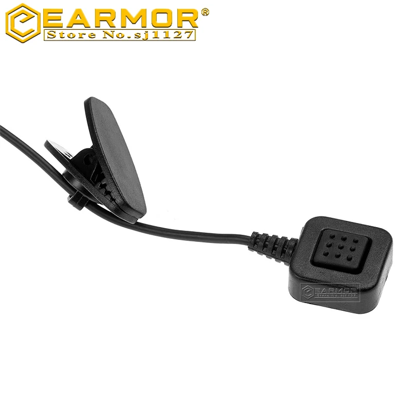EARMOR-M50 Tactical Headset PTT Finger Call Button Shooting Earmuffs Extended Finger Button Adapter Compatible with M51 PTT