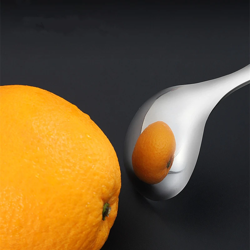 Stainless Steel Children Soup Rice Spoon Long Handle Ladle Round Head Tablespoons Home Tableware Novel Kitchen Accessories