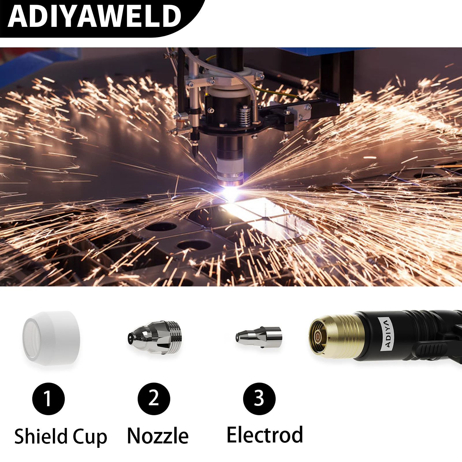 Gas Torch Welding Torch ADIYAWELD P80 Air Plasma Cutting Torch 3M/5M/7M