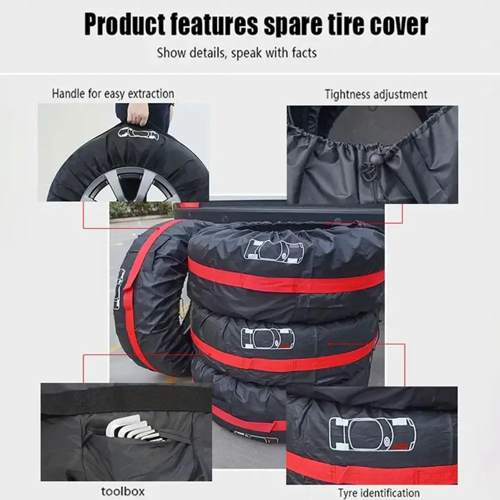 4pcs Universal Car Tire Cover