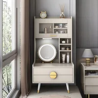 Coiffeuse de luxe avec baie vitrée, Table de maquillage pour balcon, Simple, petit appartement, chambre à coucher, rangement, meubles de chambre à coucher 2