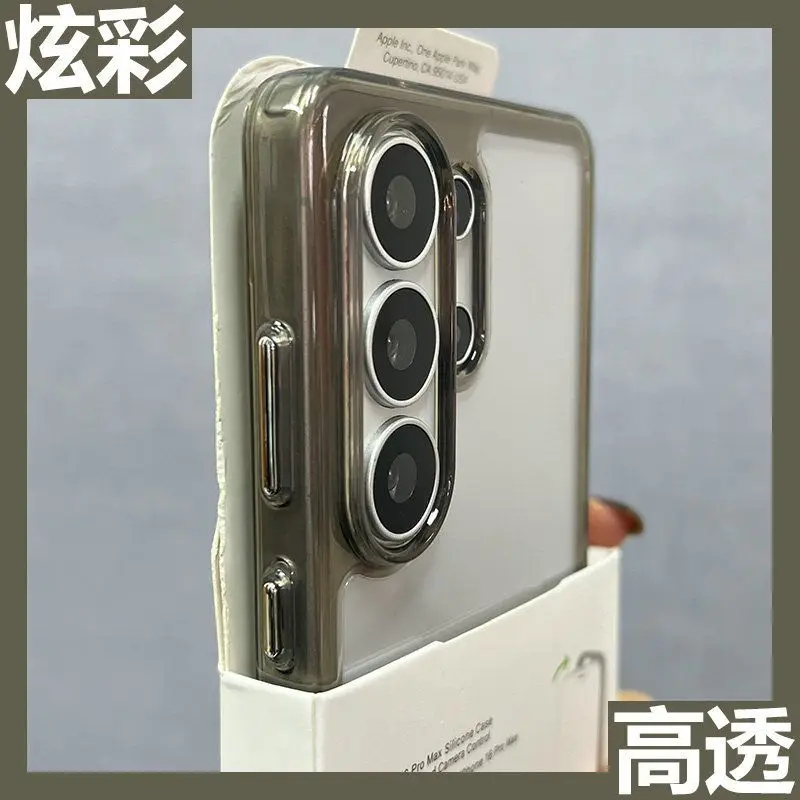 Clear Back Shockproof Protection Case with Soft TPU and Camera Lens Cover