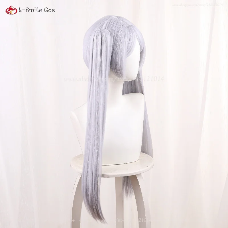 Frierenn Cosplay Perücke 65cm Silberweiß Synthetik Hitzebeständig Anime Halloween 15 Frierenn Cosplay Perücke 65cm Silberweiß Synthetik Hitzebeständig Anime Halloween 4