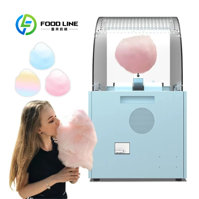 Customized Popular Business Professional Mini Portable Robot Automatic cotton candy Making Vending Machine Listed 6