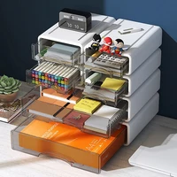 1pc Desktop Drawer Storage Box Plastic Stackable Organizer for Stationery Cosmetics Office and Dormitory Organization 4