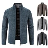 Men's Knit Jacket Super Soft Sweater Cadigan Zipper Up Winter Thickened Warm Jumper Smart Casual Clothing Homme Cold Overcoat