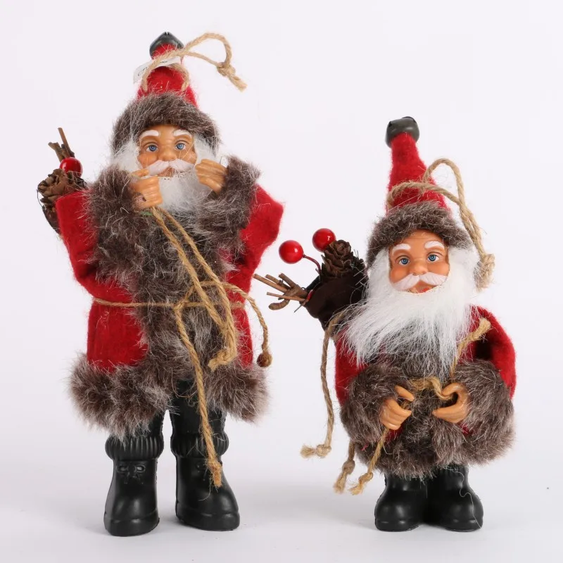 Decorative Desktop Santa Claus Figurine Ornament Merry Christmas Santa Claus Doll Xmas Decor for Home Navidad Gifts New Year