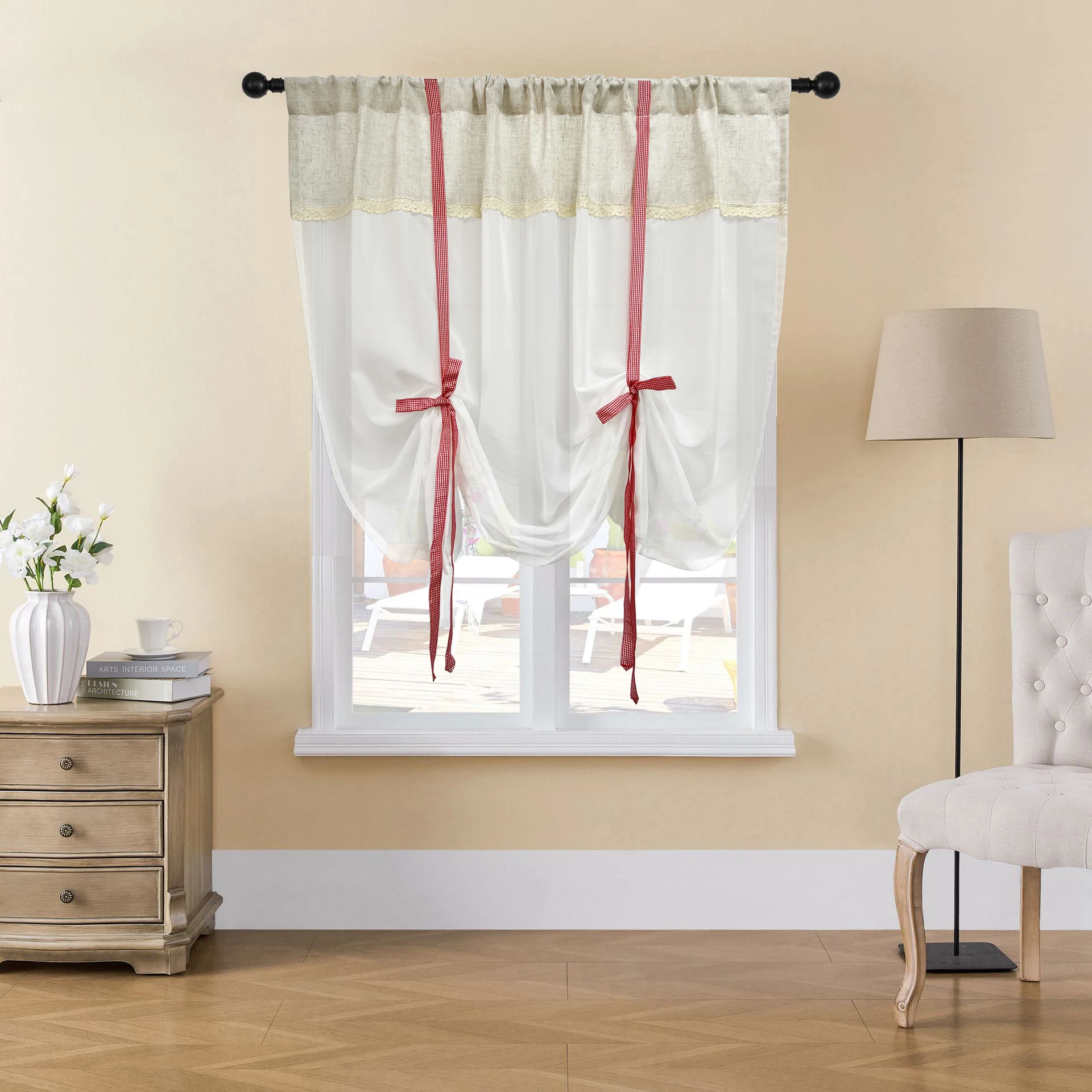 1PC-Plain-Pulling-Curtain-Stitching-Short-Curtain-for-Kitchen-Sheer ...