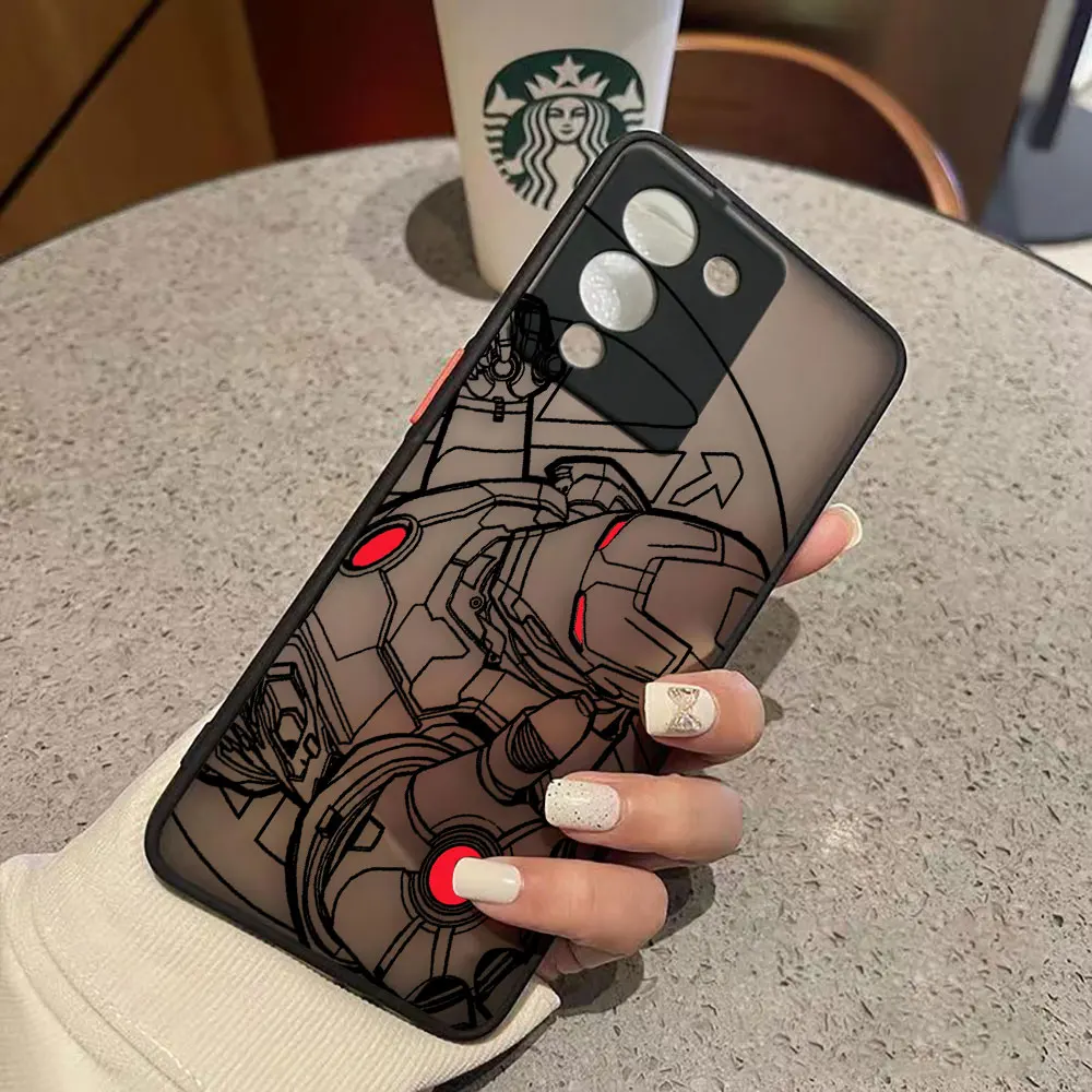 thumbnail image 1 of Funda mate para infinix NOTA 12 G96 11 10 8I 8 7 SMART 4 SPARK 8 8P 5 6 PRO S5 Funda Coque Capa Shell Marvel Lron Man Comics, 1 of 5