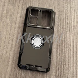 Ultimate Shockproof Phone Case with Back Ring Holder Bracket, Soft Protective Cover for Oukitel WP300 (Ring Case Black)