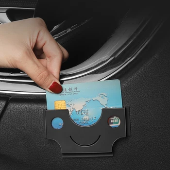 Multifunction Card Holder Car Parking Ticket Clip Windshield Mount Fastener for Auto Dashboard Door Sun Visor Organizer Stickers 1
