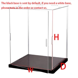 Premium Acrylic Display Case with Door - Dustproof Showcase for Collectible Figures and Toys (W10xD10cm)