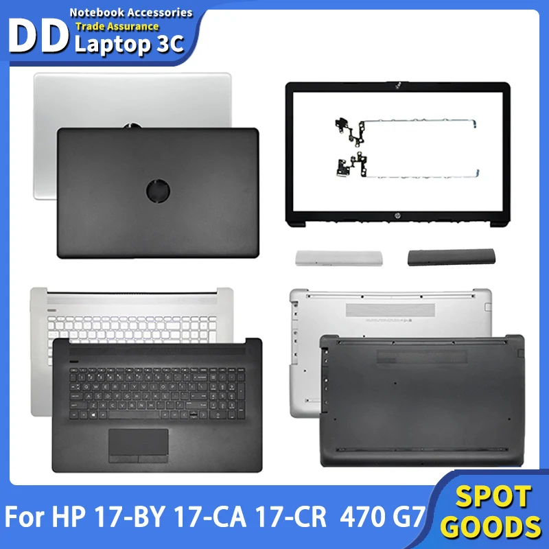 

New Laptop LCD Back Cover/Bezel/Palmrest Upper Keyboard/Bottom Case For HP Pavilion 17-BY 17-CA CR 17Q-CS 470 G7 Silvery Black