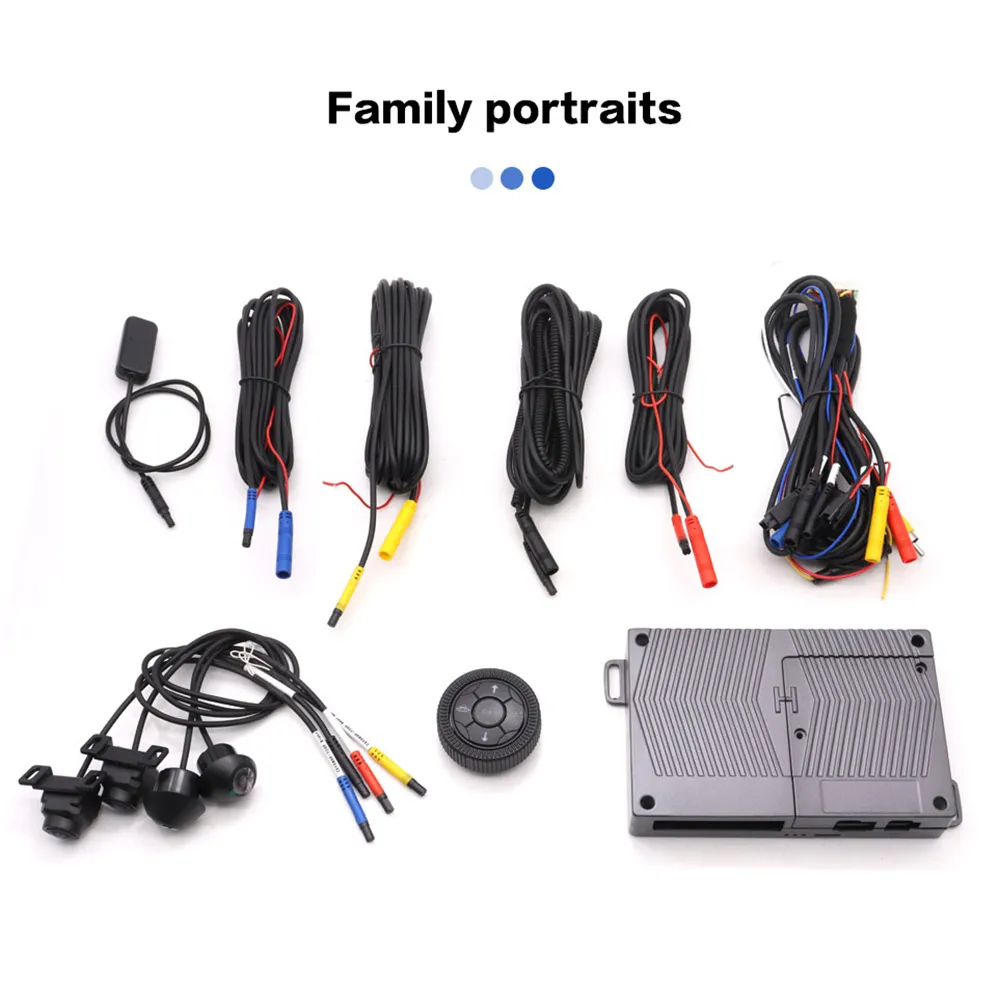 3.5D AI 360 Degree Surround View Camera AHD 1080P Rear/Front/Left/ Right View 4CH Driving Recorder 360 Degree Bird System