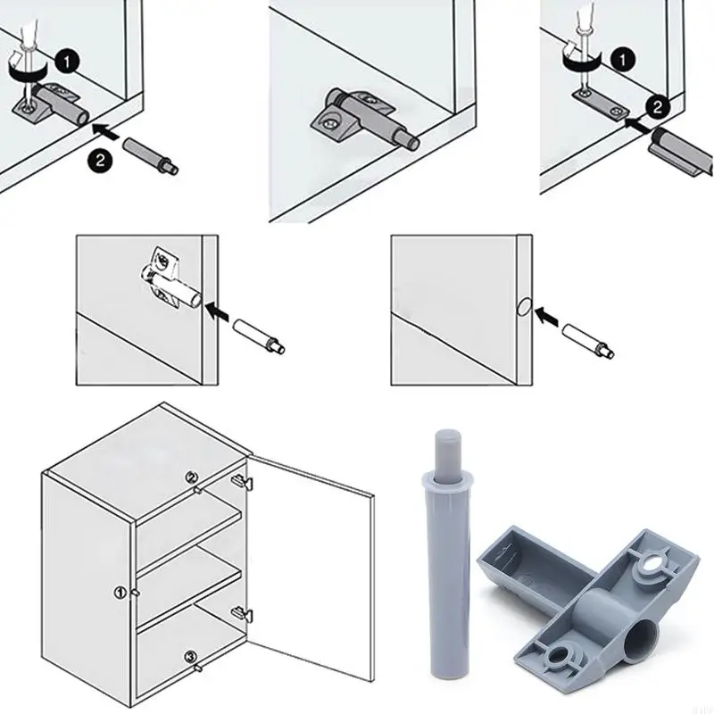 94PF 10 x Kitchen Cabinet Door Drawer Soft Quiet Close Damper ers + Screws
