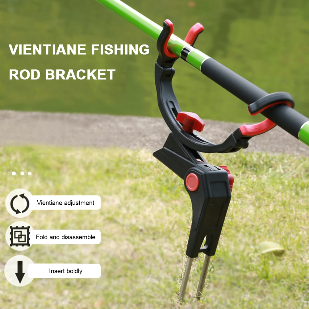 Nylon Stainless Steel Fishing Rod Rack Foldable Holder