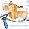 Pet Deshedding Brush Double Sided Pet Grooming Tool for Shedding and Dematting - Stainless Steel Dog Comb with Effective Results 5