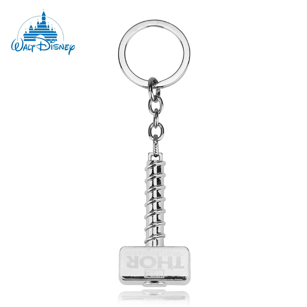 Disney Marvel Superhero Thor Mjolnir Portachiavi Avengers Punk Metal Hammer Arma Ciondolo Portachiavi Accessori Per I Fan Regalo