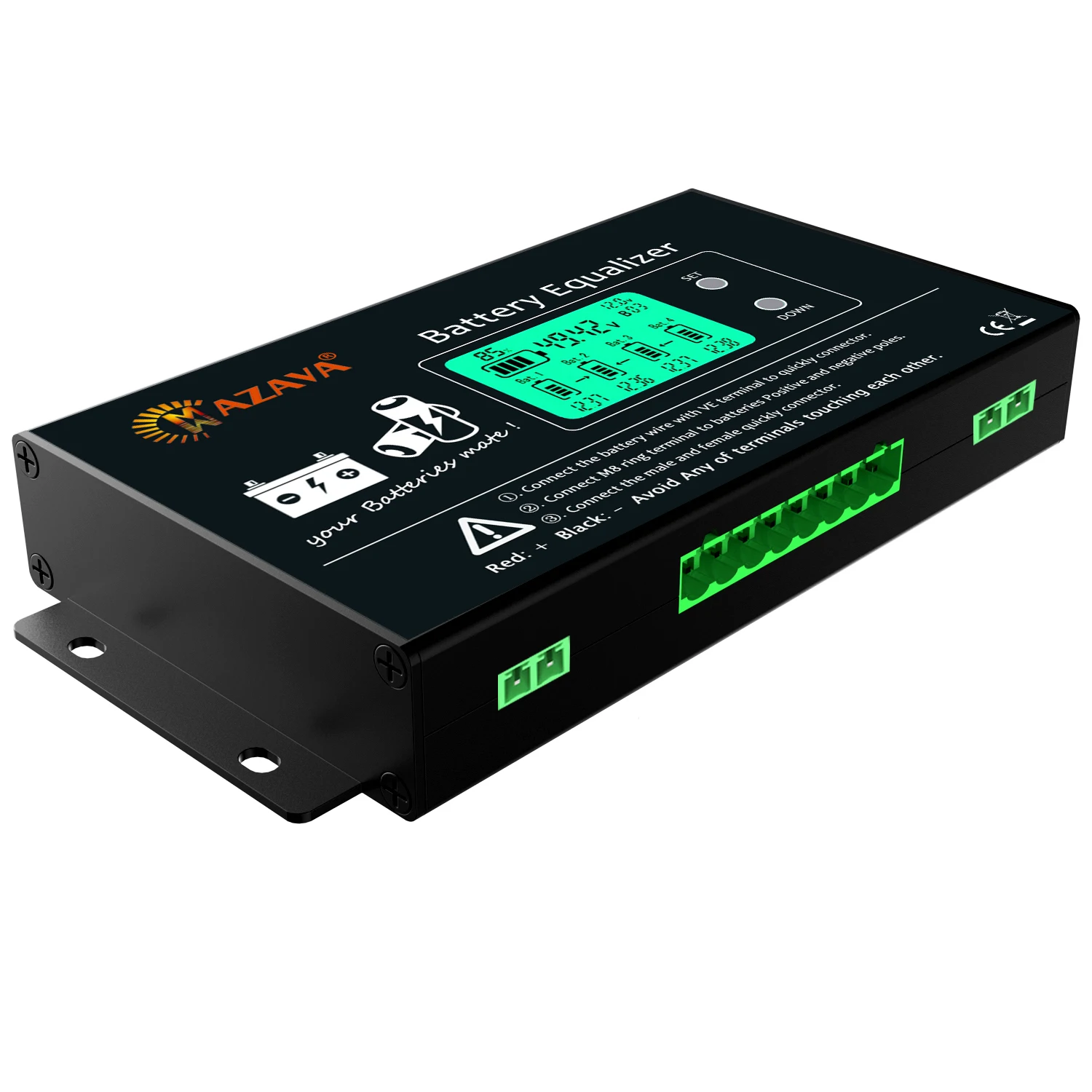 Battery Equalizer MAZAVA PLC-10 HX02 2S 4S 12V 24V 36V 48V 96A ctive LCD Lead Acid Li li-ion LiFePO4 Battery Balancer Monitor
