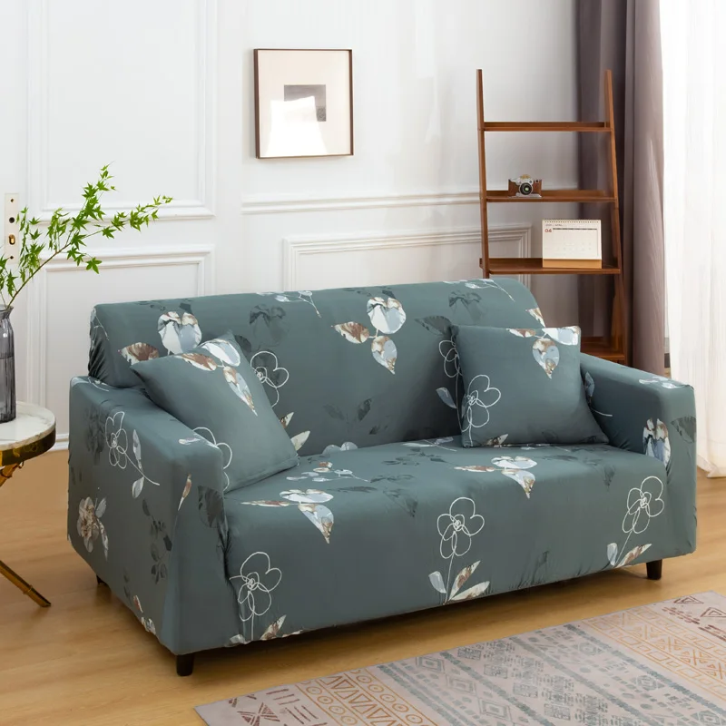 thumbnail image 1 of Funda de sofá elástica con estampado Universal, cubierta protectora de muebles de poliéster con funda de almohada, Loveseat, 1 unidad, 1 of 5