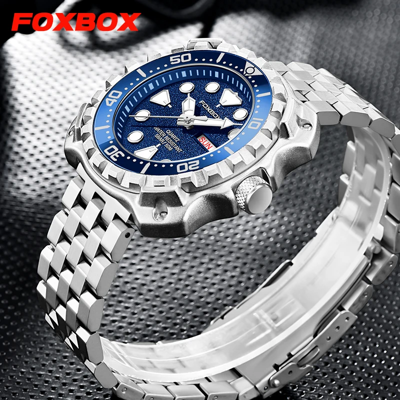 LIGE Top Brand Luxury Quartz Men Watch Fashion Business Waterproof Luminous Watch for Men Steel Band Sport Rotating Bezel Clocks