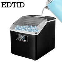 EDTID Commercial Automatic Ice Maker English panel 25kgs/24H Square shape Ice Cube Reservation Ice Making Machine Bar Cafe shop 1