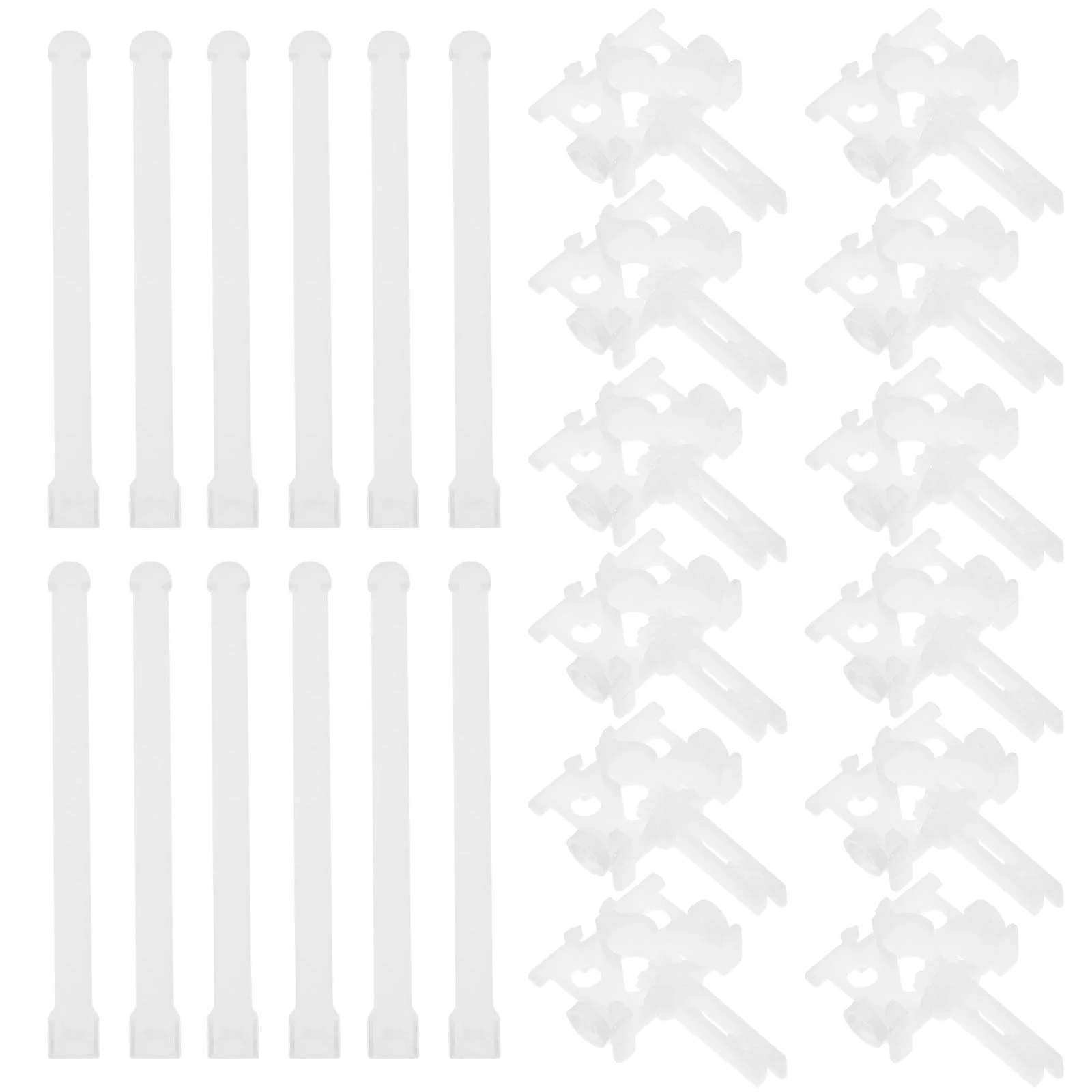 12 Sets Drapery Accessories Curtain Pulley Vertical Blind Replacement Wear Parts Repair Carrier Stem Kit Slats Plastic Blinds