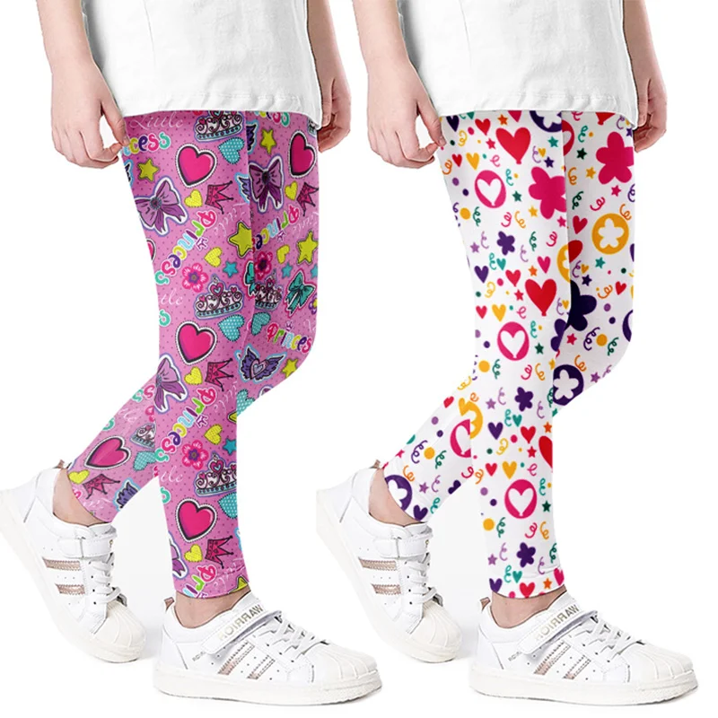 Leggings for Girls Kids Children Elastic Pencil Pants Fashion Print Skinny Trousers Casual Outdoor Clingy Wear Artistic Clothes