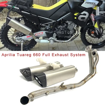 For Aprilia Tuareg 660 Motorcycle Exhaust System 2022 2023 Tuareg660 Exhaust Front Link Pipe Tuareg 660 Exhaust Muffler