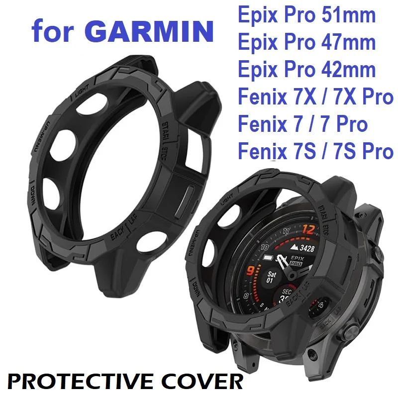 

TPU Protective Cover for Garmin Epix Pro 51mm 47mm Fenix 7 / 7s / 7x Pro Smartwatch Soft Bumper Shock-Proof Protector Case