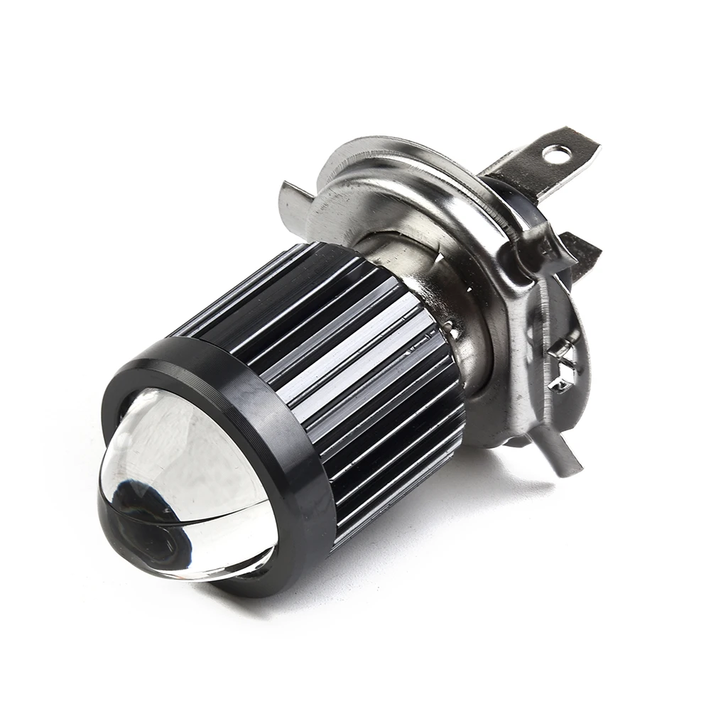 H6 BA20D H4 Led 오토바이 헤드라이트 렌즈 듀얼 컬러 Hi/Lo 빔 안개 램프 12W, 6000lm, 6000K, 360도 빔