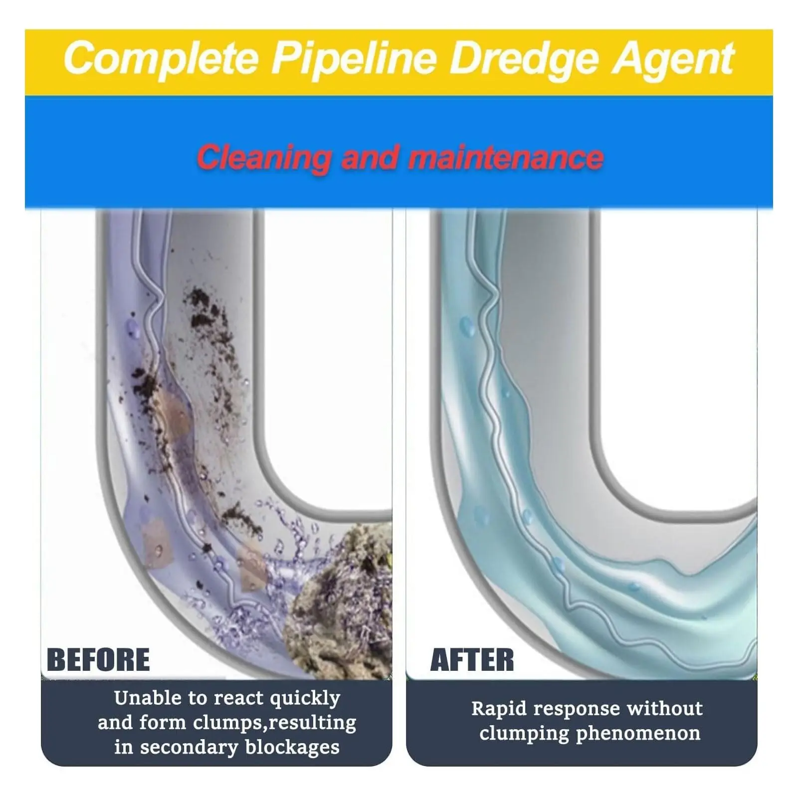 500ml Sink Drain Cleaner Kitchen Toilet Pipeline Dredge Agent For Shower Or Sink Drains, Unclogs And Removes Sources Of Odor