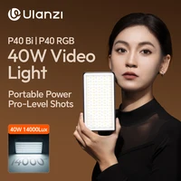 Ulanzi P40 Bi/P40 RGB 40W Video Light 14000Lux 37Wh with LED Display for Portrait Still Life Photography Shooting Light Painting 1