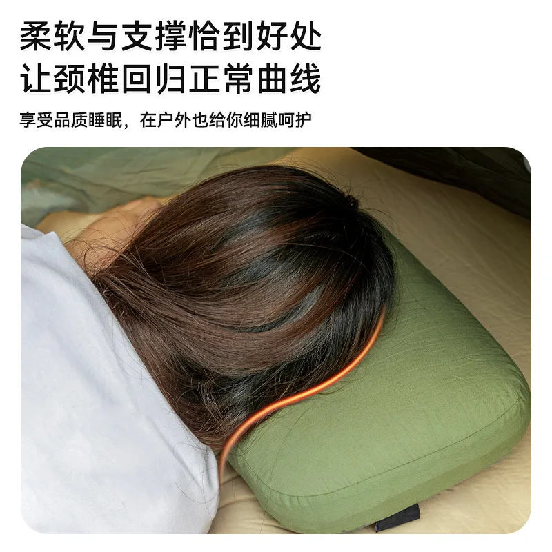 Foam Pillow Outdoor Camping Pillow Square Portable Slow Rebound Foam Camping Nap Travel Cushion