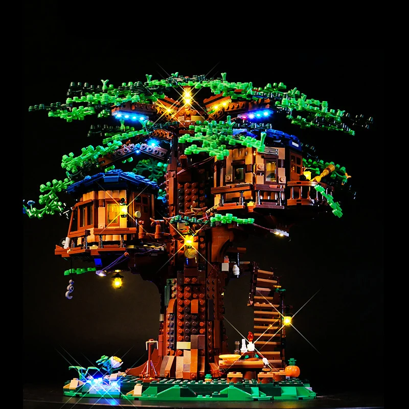 

LED lights for Tree House Leaves Two Colours Model Gifts 21318（Only The Light）